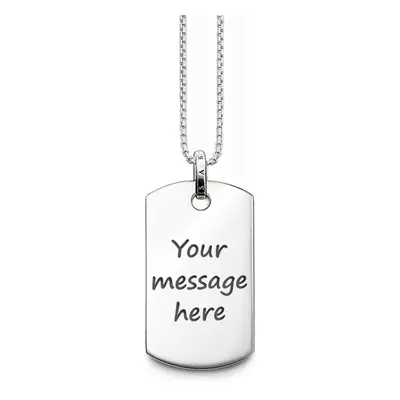 THOMAS SABO Rebel Silver Dog Tag Necklace