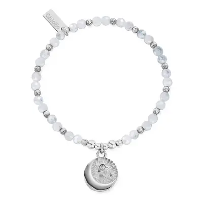 ChloBo Silver CZ Moonstone Ecliptic Aura Bracelet For Women