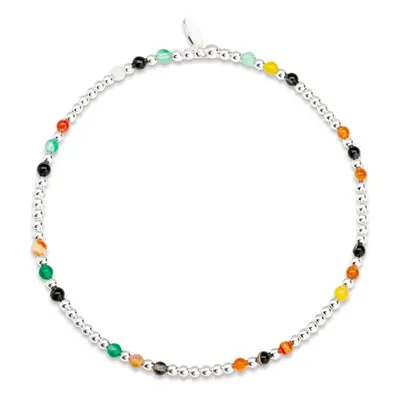 John Greed Signature Silver Mini Multi Agate Trio IMERAKI Bracelet For Women