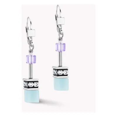 Coeur De Lion Classic GEOCUBE Earrings Aqua Lilac For Women