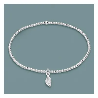 John Greed Tempest Wald Silver Leaf Beaded Bracelet For Women