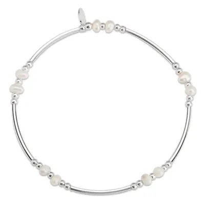 John Greed Signature Silver Pearl Noodle IMERAKI Bracelet For Women