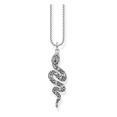 THOMAS SABO Silver Blackened Snake Necklace