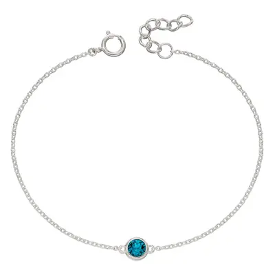 John Greed Signature Silver December Birthstone Crystal Bracelet For Women