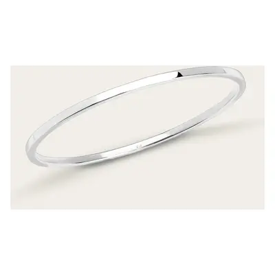 John Greed Portrait Identity Silver 3mm Classic Bangle For Women