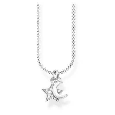 THOMAS SABO Silver Star & Moon Necklace For Women