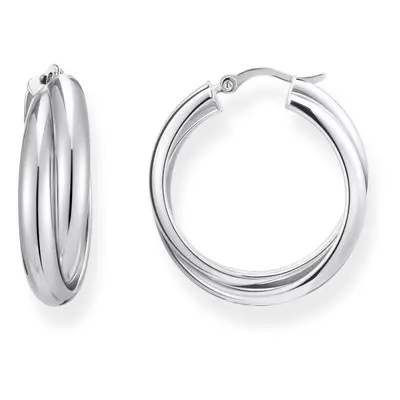 THOMAS SABO Silver Intertwined Big Hoop Earrings For Women