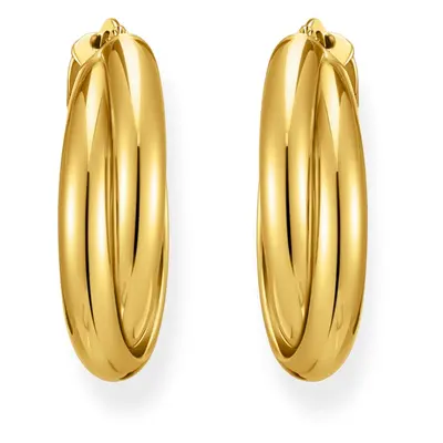 THOMAS SABO Gold Plated Intertwined Big Hoop Earrings For Women