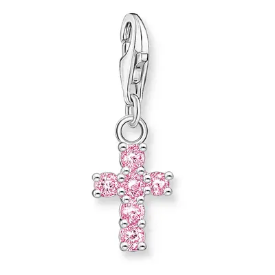 THOMAS SABO Silver CZ Pink Cross Charm