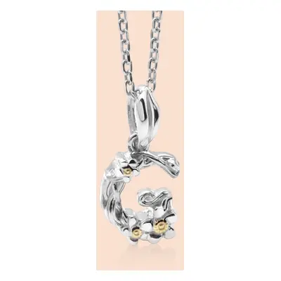 John Greed Tempest Meadow Silver Flower Initial G Necklace For Women