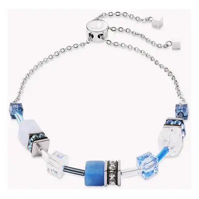 Coeur De Lion Graduated GEOCUBE Sliding Bracelet Blue Aventurine & Chalcedony For Women