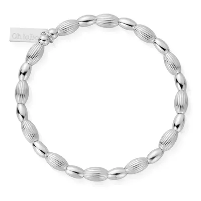 ChloBo Silver Double Rice Bracelet For Women