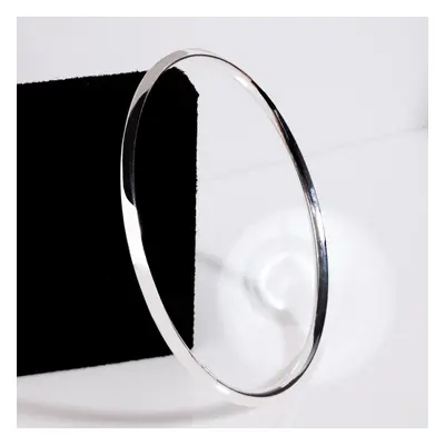 John Greed Signature Silver Plain Tapered Bangle For Women