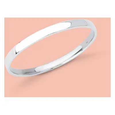 John Greed Portrait Identity Silver 6mm Classic Bangle For Women