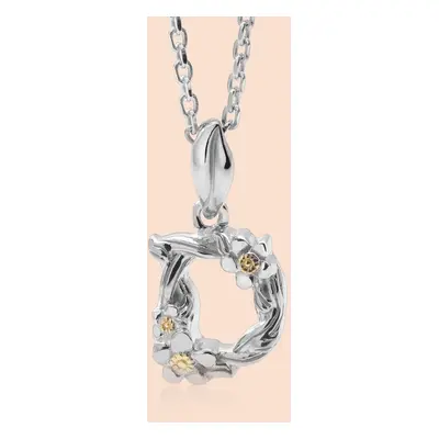 John Greed Tempest Meadow Silver Flower Initial D Necklace For Women