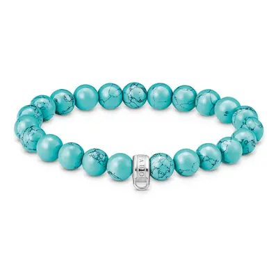 THOMAS SABO Charm Club Silver Turquoise Bead Charm Bracelet For Women