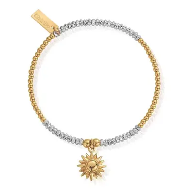 ChloBo Gold Plated & Silver Sparkle Sun Bracelet For Women