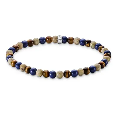 THOMAS SABO Rebel Silver Lapis Lazuli, Jasper & Tiger's Eye Bracelet