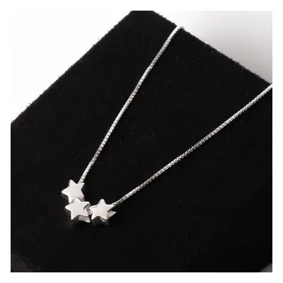 John Greed Signature Silver Three Star Necklace For Women