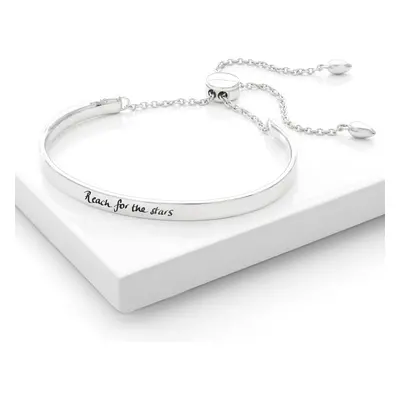 John Greed Signature Silver Slider Handwriting Bracelet For Women