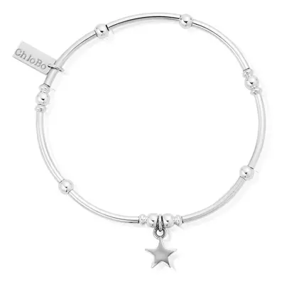 ChloBo Silver Mini Noodle Ball Star Bracelet For Women