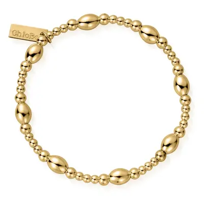 ChloBo Gold Plated Cute Oval Bracelet For Women