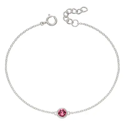 John Greed Signature Silver October Birthstone Crystal Bracelet For Women