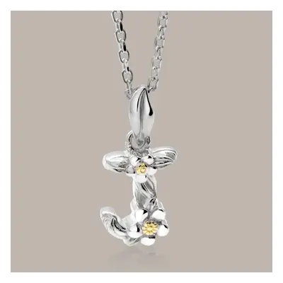 John Greed Tempest Meadow Silver Flower Initial J Necklace For Women