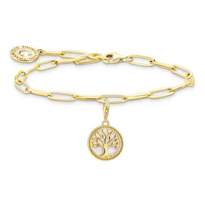 THOMAS SABO Gold Plated White Tree of Love Charm Bracelet For Women