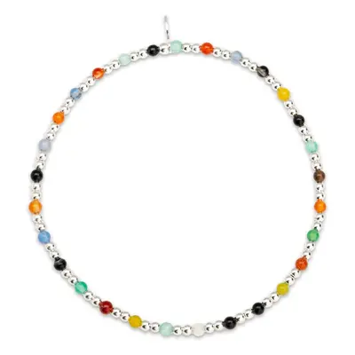 John Greed Signature Silver Full Multi Agate IMERAKI Bracelet For Women