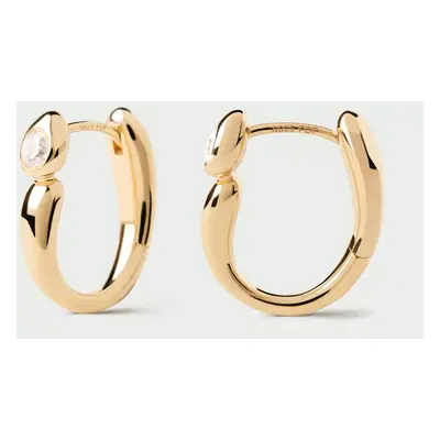 PDPAOLA Gold Plated Becca Hoop Earrings For Women