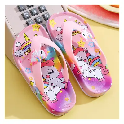 Toddler/Kid Girl Casual Unicorn Graphic Flip Flops Slippers