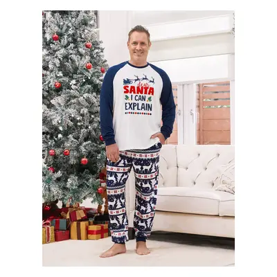 Christmas Pajamas Raglan Sleeves Santa I Can Explain Theme Matching for Family