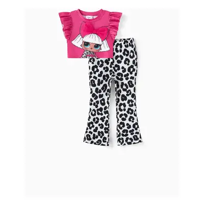 L.O.L. SURPRISE!Toddler Girls Mother's Day 2pcs Character Print Tee and Checker Print Pants Set