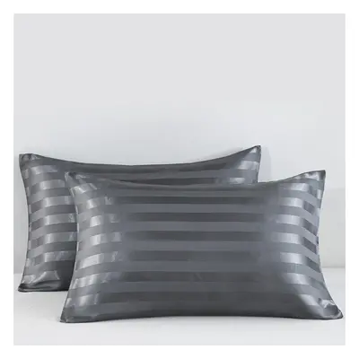 2pcs Low-Key Luxury Solid Satin Pillowcases in Sizes for Bedding