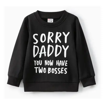 Baby Boy Letter Print Sweatshirt