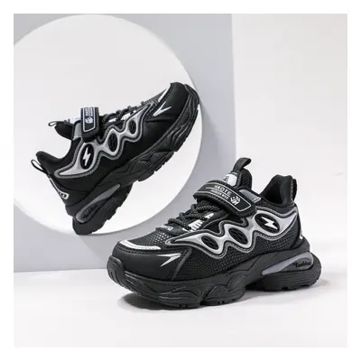 Kids Girl/Boy Solid Color Fiber Mesh Cloth Velcro Sports Shoes