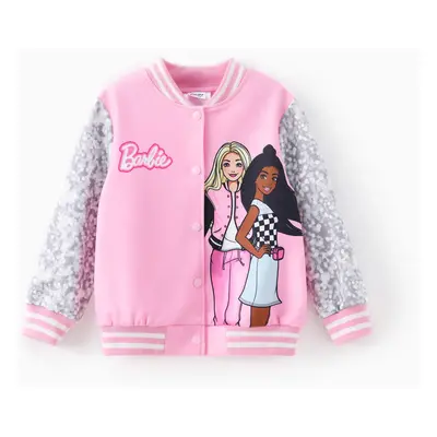 Barbie Outfit Toddler/Kids Girls Naia™ Letter Print Colorblock Lightweight Bomber Jacket