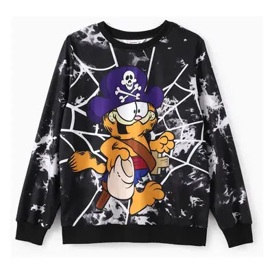 Garfield Family Matching Halloween Pirate Spider Web Tye-die Sweatshirt/Jumpsuit