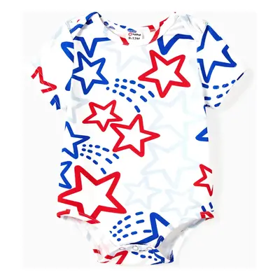 Family Matching Color Block Tee and Star Pattern Drawstring Sides Body-con Strap Dress Sets