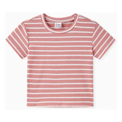 Toddler Girl Sweet Stripe Short-sleeve Tee