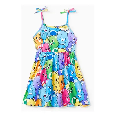 Care Bears Family Matching Colorful Character All-over Print Sleeveless Dress/Cotton Tee/Romper