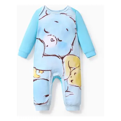 Care Bears Baby Boy/Girl Cartoon Bear Print Long-sleeve Cotton Jumpsuit