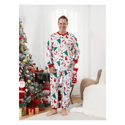 Christmas Pajamas Family Matching Allover Gingerbread House Pattern Pajamas Sets