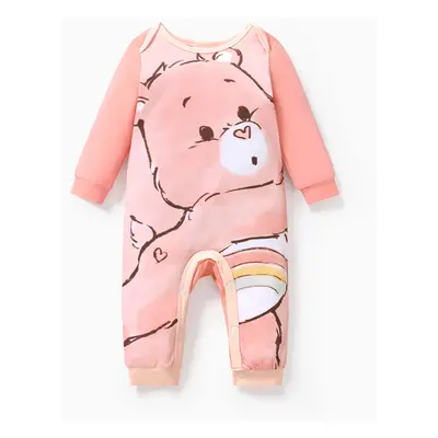 Care Bears Baby Boy/Girl Cartoon Bear Print Long-sleeve Cotton Jumpsuit