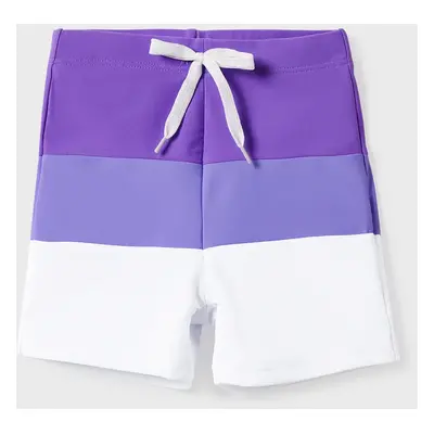 Family Matching Color-block Swim Trunks or One-shoulder Side Knot One-Piece Swimsuit (Quick-Dry)