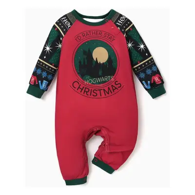 Harry Potter Pajamas - Family Christmas PJs Sets (Green Raglan Sleeve)