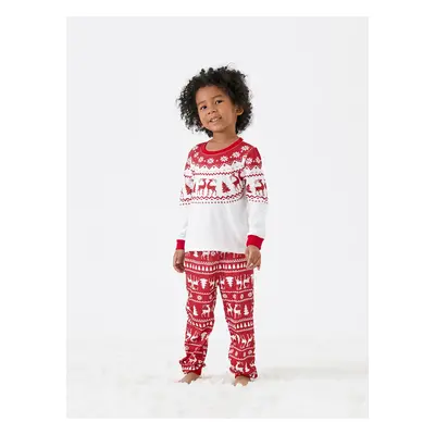 Christmas Reindeer and Snowflake Print Family Matching Pajamas Sets