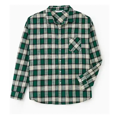 Green Plaid Matching Family Outfits Long Sleeves Co-ord