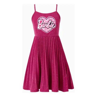 Barbie Mommy and Me Heart Letter Print Sparkle Batwing-sleeve Dress/Sleeveless Dress